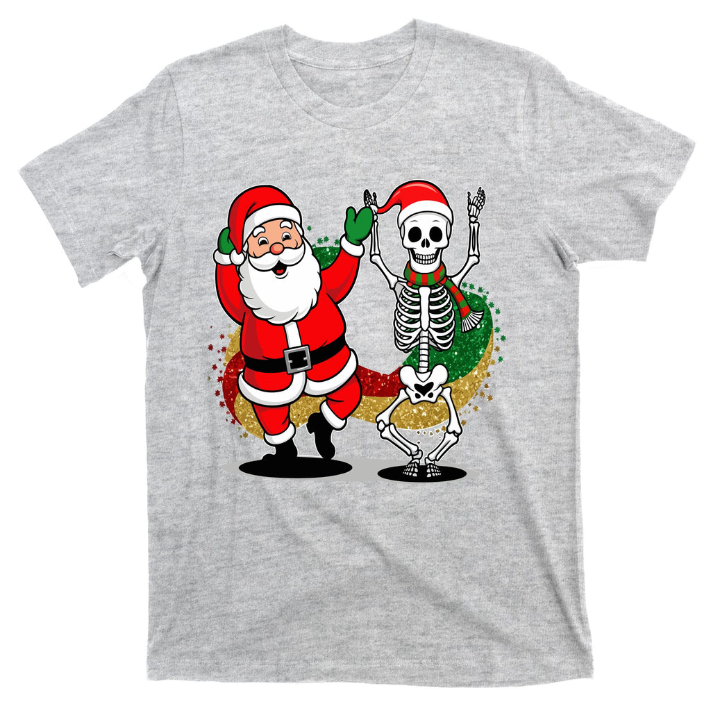 Santa Claus & Skeleton Christmas T-Shirt