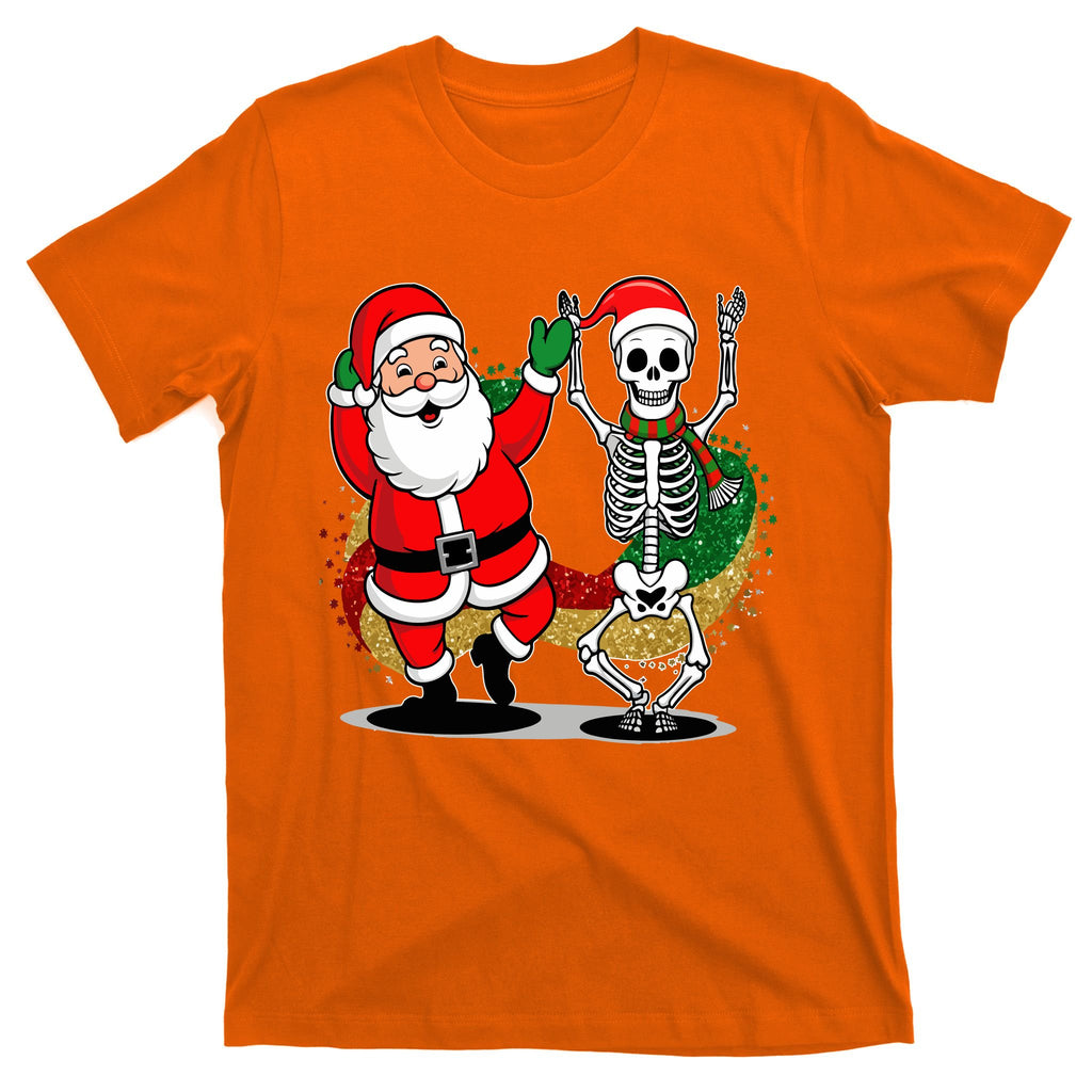 Santa Claus & Skeleton Christmas T-Shirt