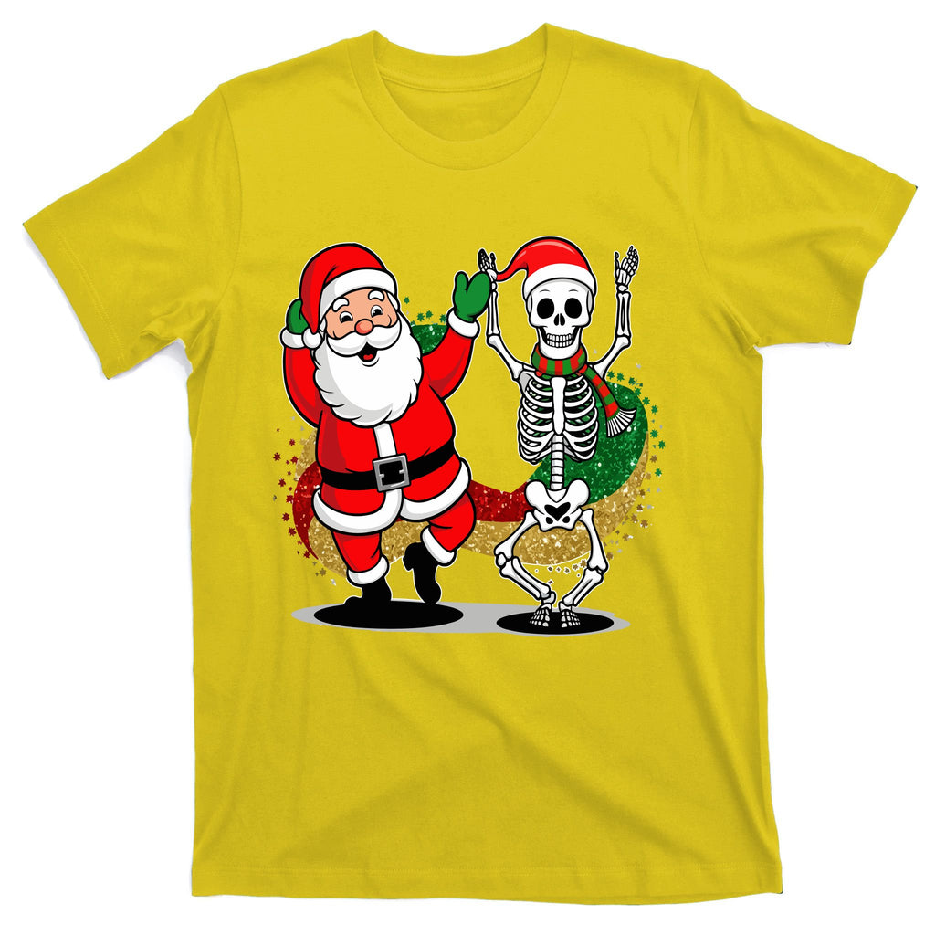 Santa Claus & Skeleton Christmas T-Shirt