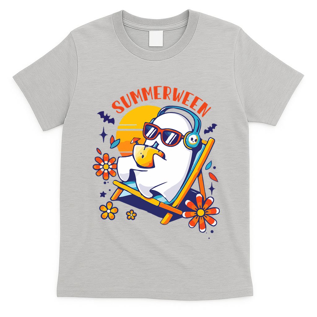 Summerween Cute Spooky Summer Ghost Halloween Lover T-Shirt