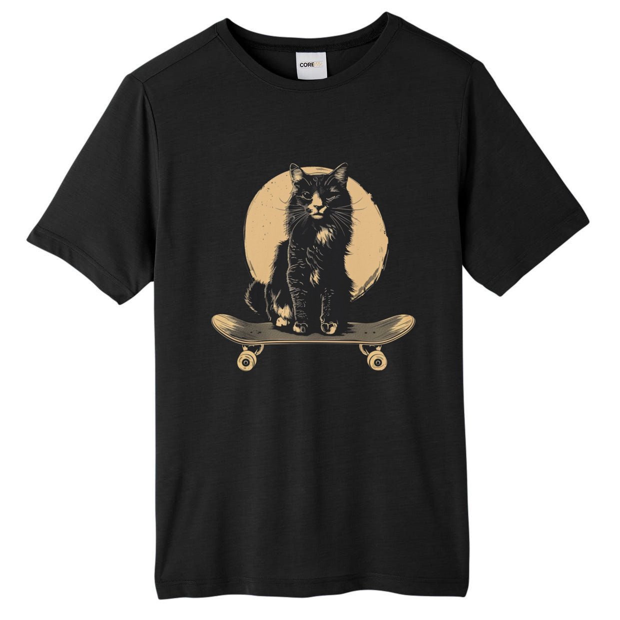 Skateboard Cat Vintage Style Funny Gift Gift Tall Fusion ChromaSoft Performance T-Shirt