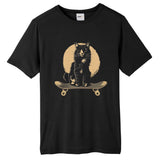 Skateboard Cat Vintage Style Funny Gift Gift Tall Fusion ChromaSoft Performance T-Shirt