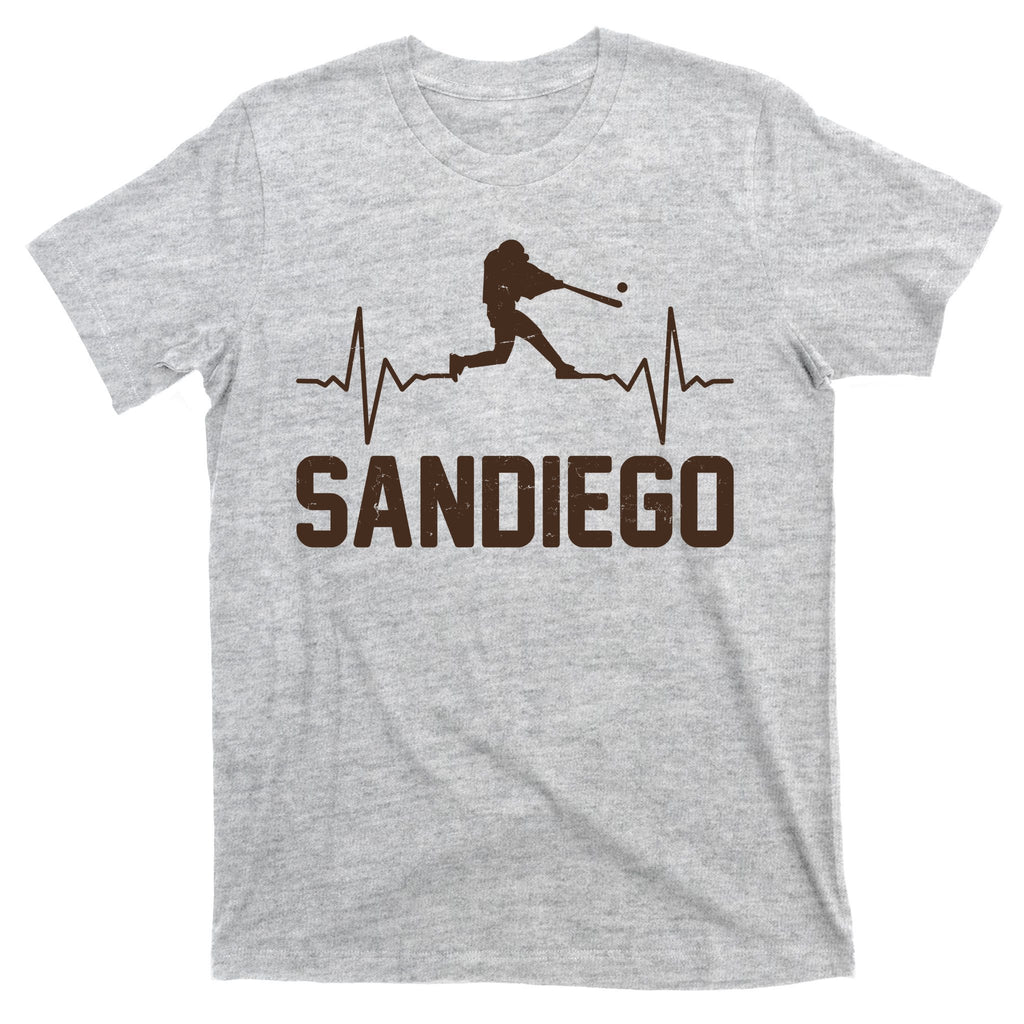 San Diego Baseball Player Heartbeat T-Shirt