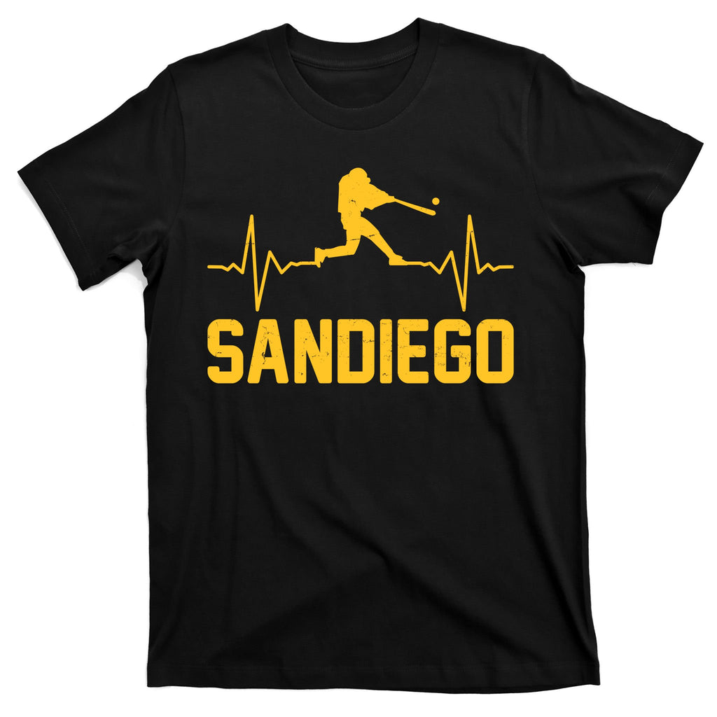 San Diego Baseball Player Heartbeat T-Shirt