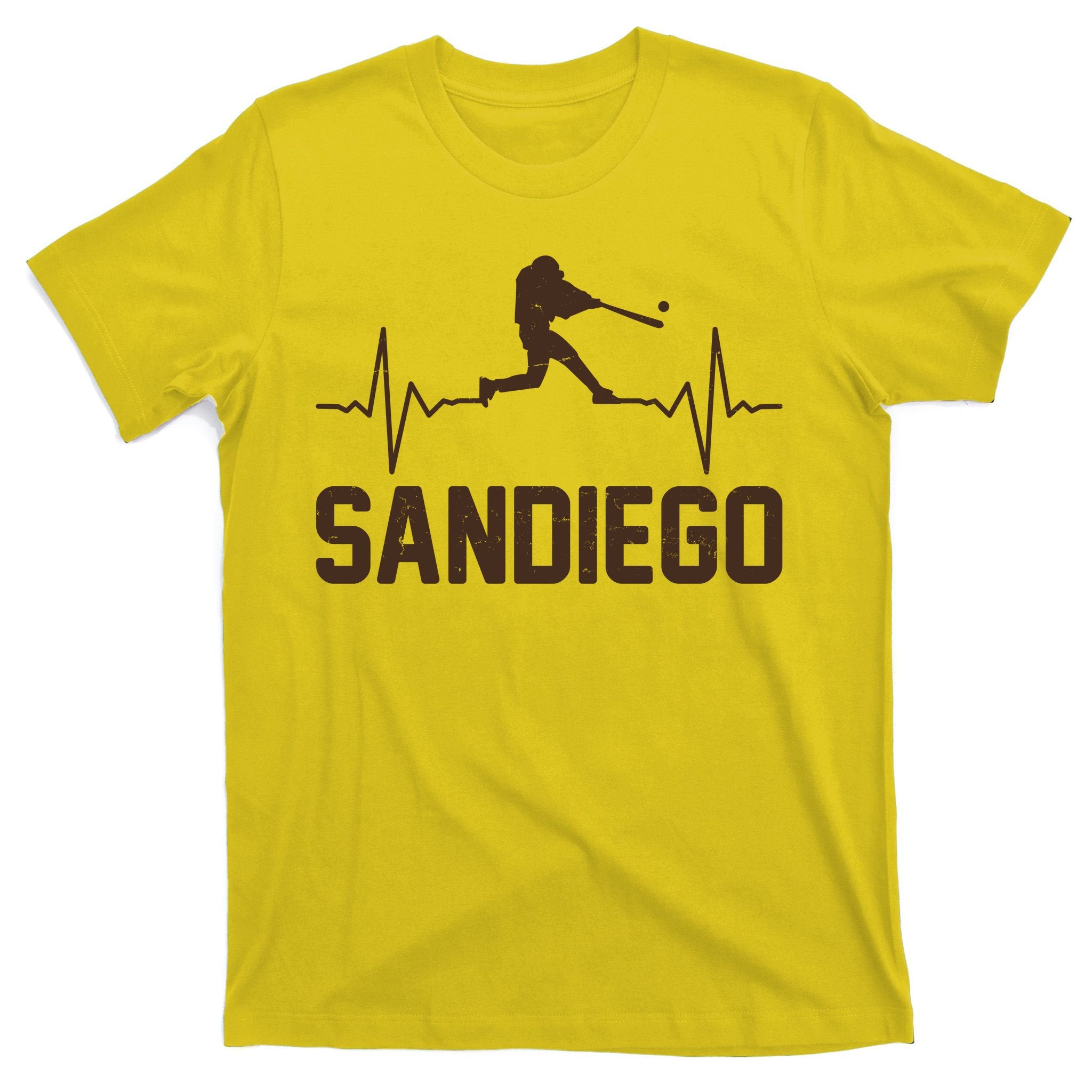 San Diego Baseball Player Heartbeat T-Shirt