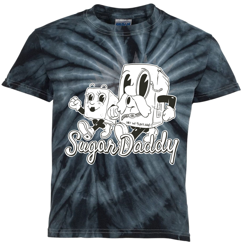 Sugar Daddy Funny Gift Kids Tie-Dye T-Shirt