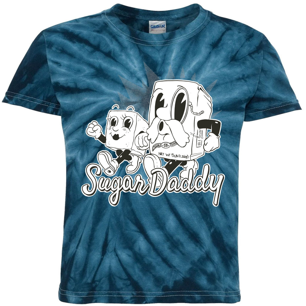 Sugar Daddy Funny Gift Kids Tie-Dye T-Shirt