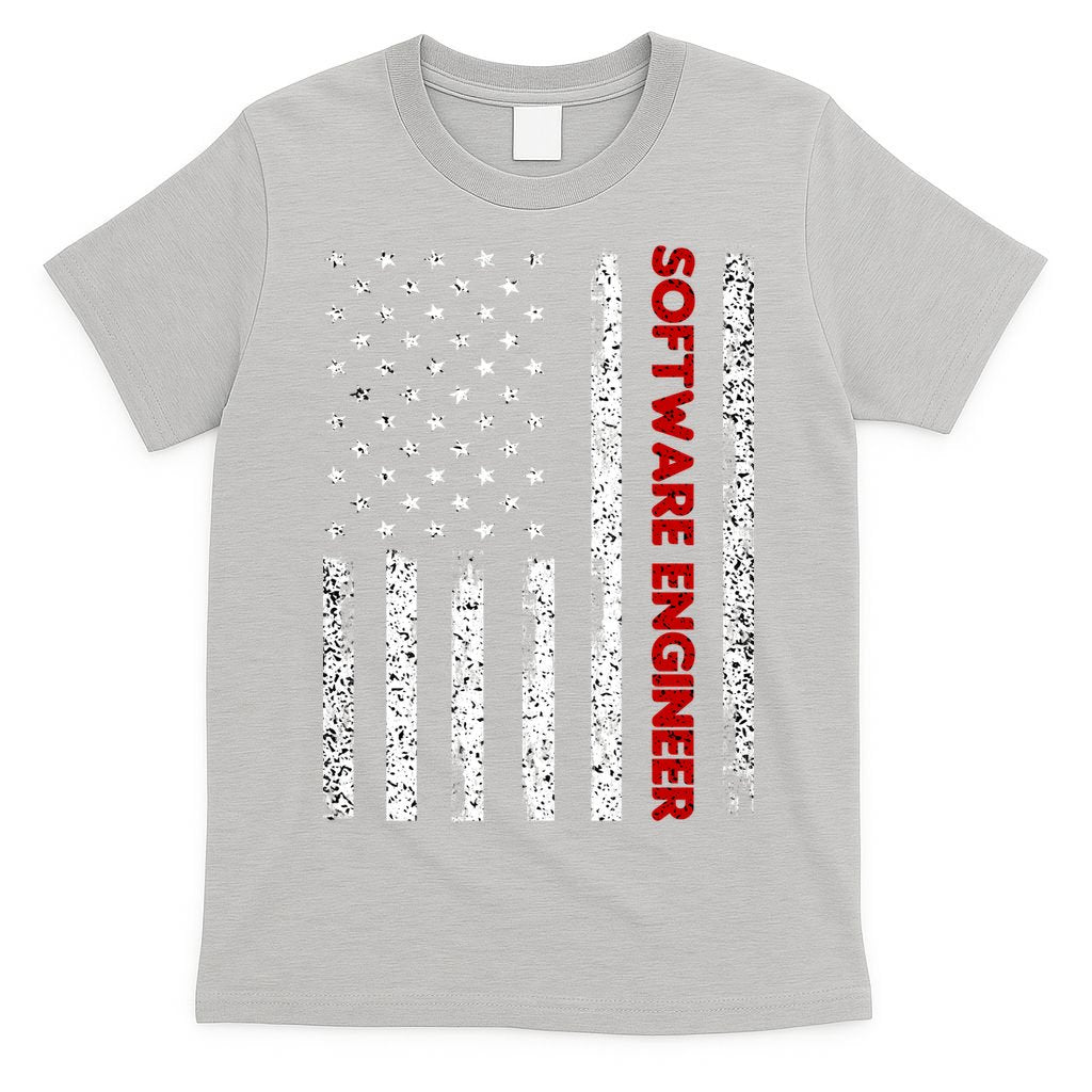 Software Engineer USA Flag T-Shirt