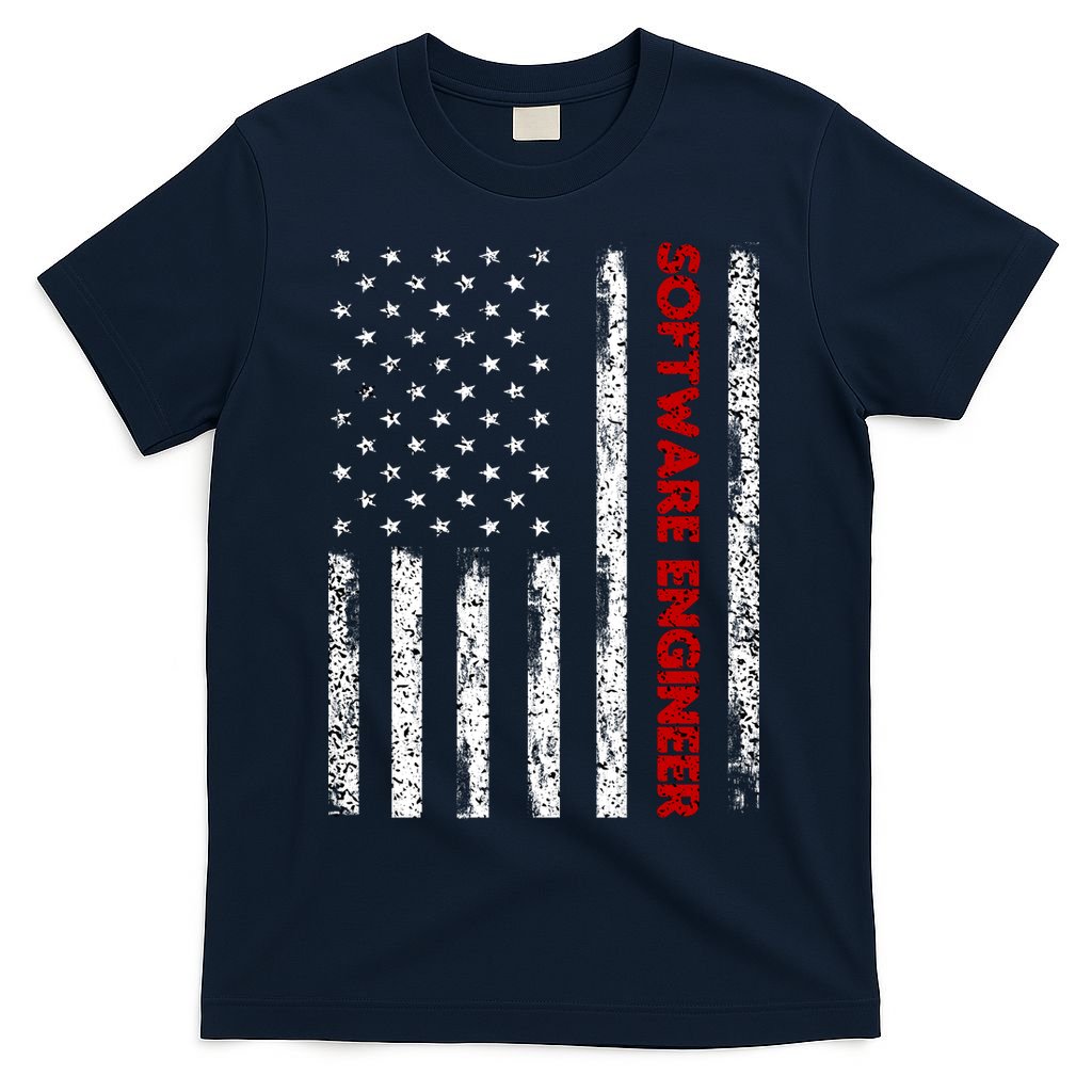 Software Engineer USA Flag T-Shirt