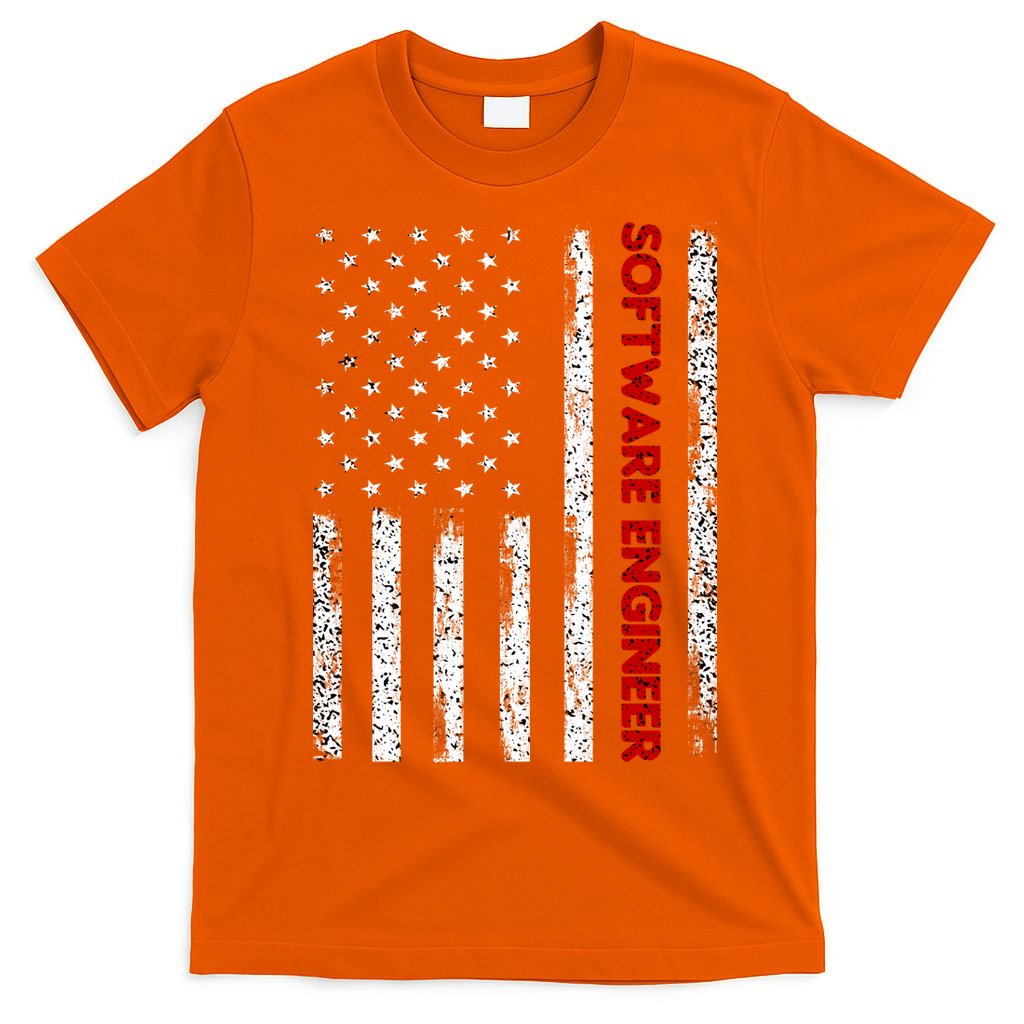 Software Engineer USA Flag T-Shirt