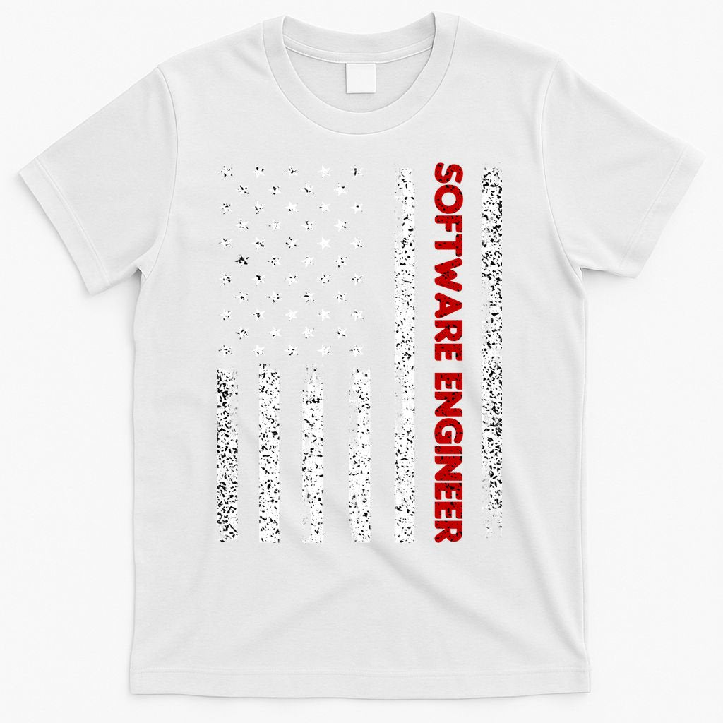 Software Engineer USA Flag T-Shirt