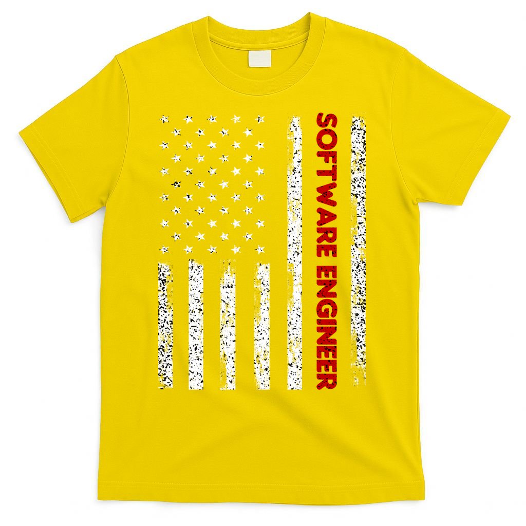 Software Engineer USA Flag T-Shirt