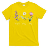 Subtle Floral Anti Trump Flowers Foxglove Daisy Tulip Funny T-Shirt
