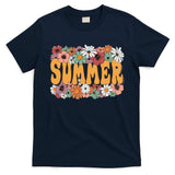 Summer Flowers Beautiful Summer Floral Retro T-Shirt