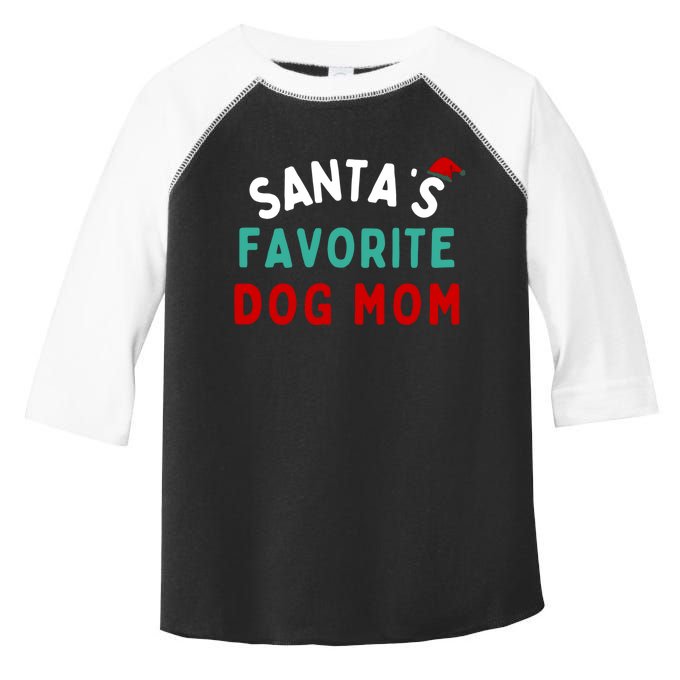 SantaS Favorite Dog Mom Funny Dog Santa Dog Mom Christmas Gift Toddler Fine Jersey T-Shirt