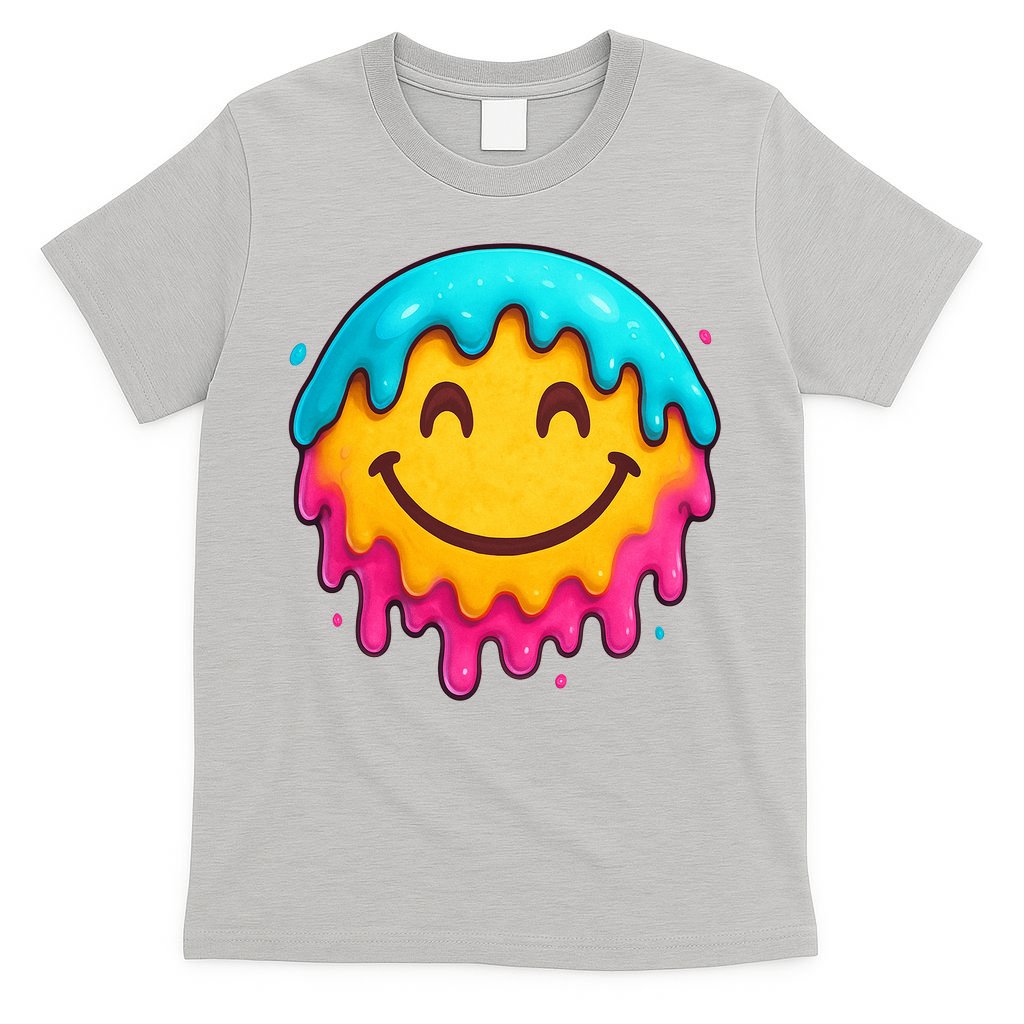 Smile Face Ice-Cream Drip T-Shirt