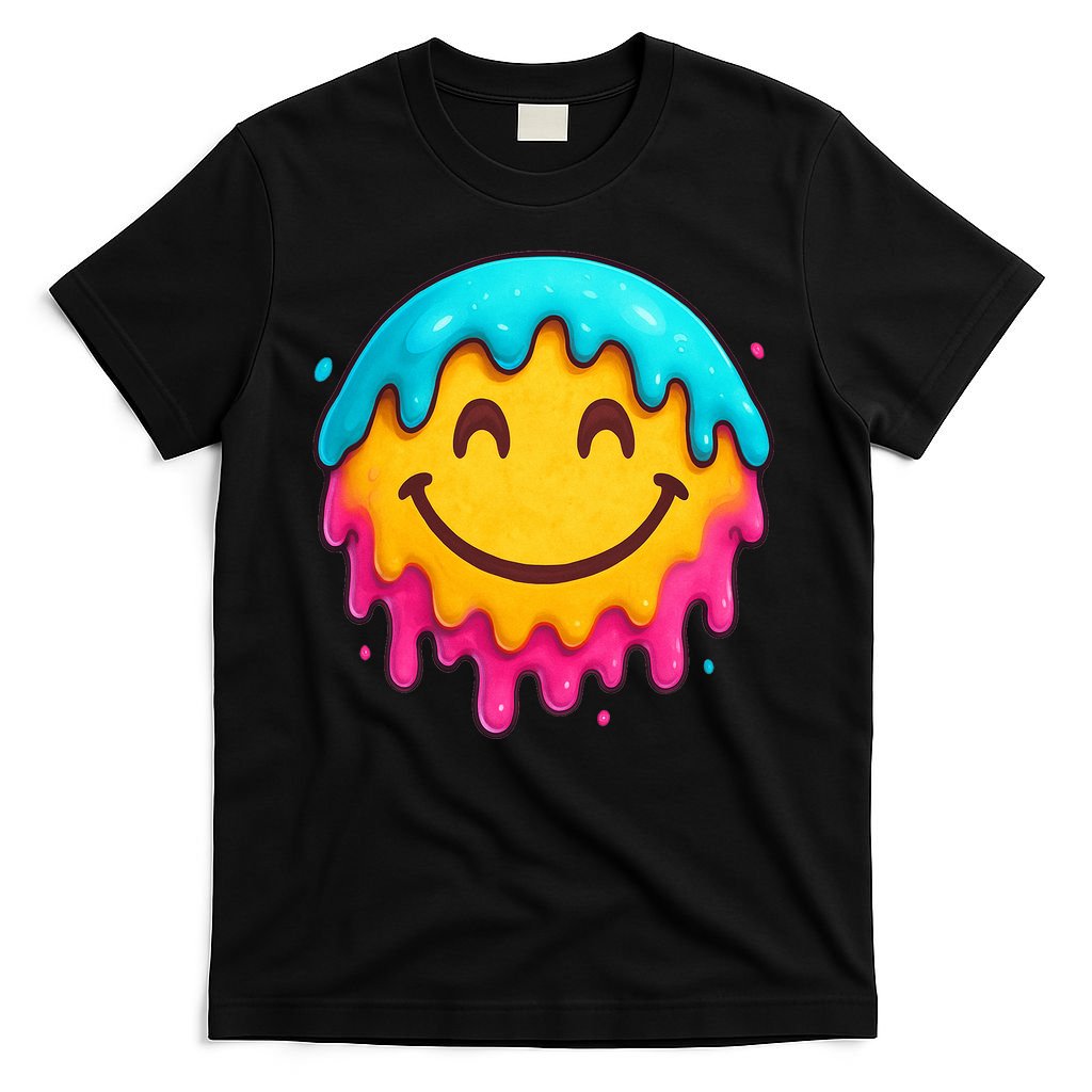 Smile Face Ice-Cream Drip T-Shirt