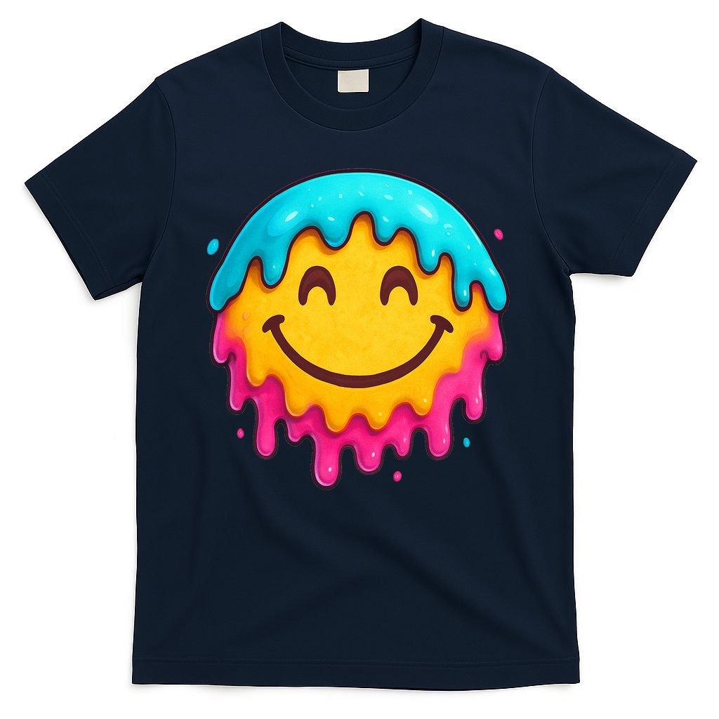 Smile Face Ice-Cream Drip T-Shirt