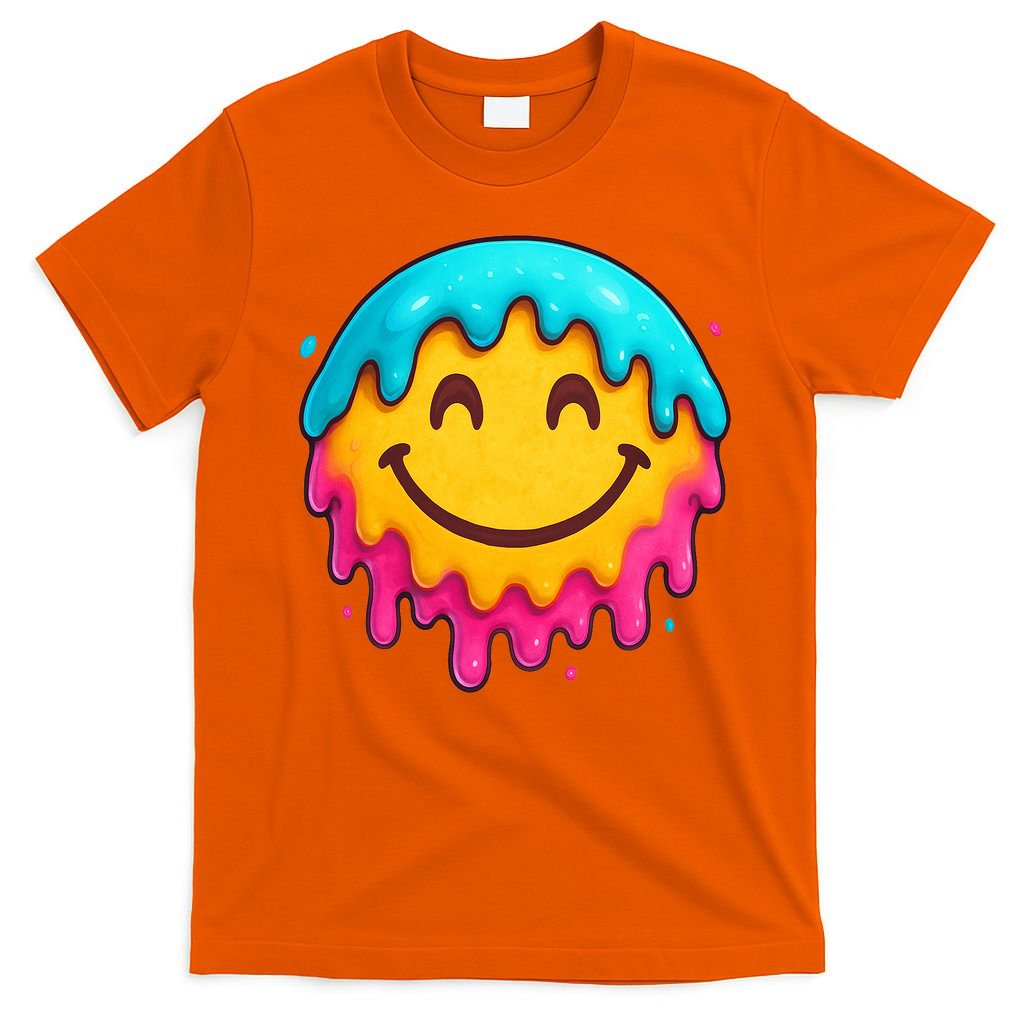 Smile Face Ice-Cream Drip T-Shirt