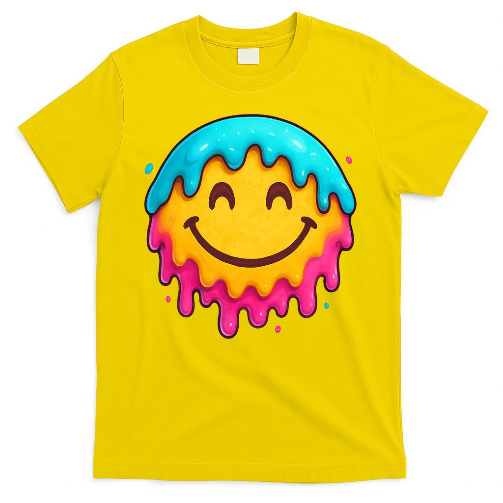 Smile Face Ice-Cream Drip T-Shirt