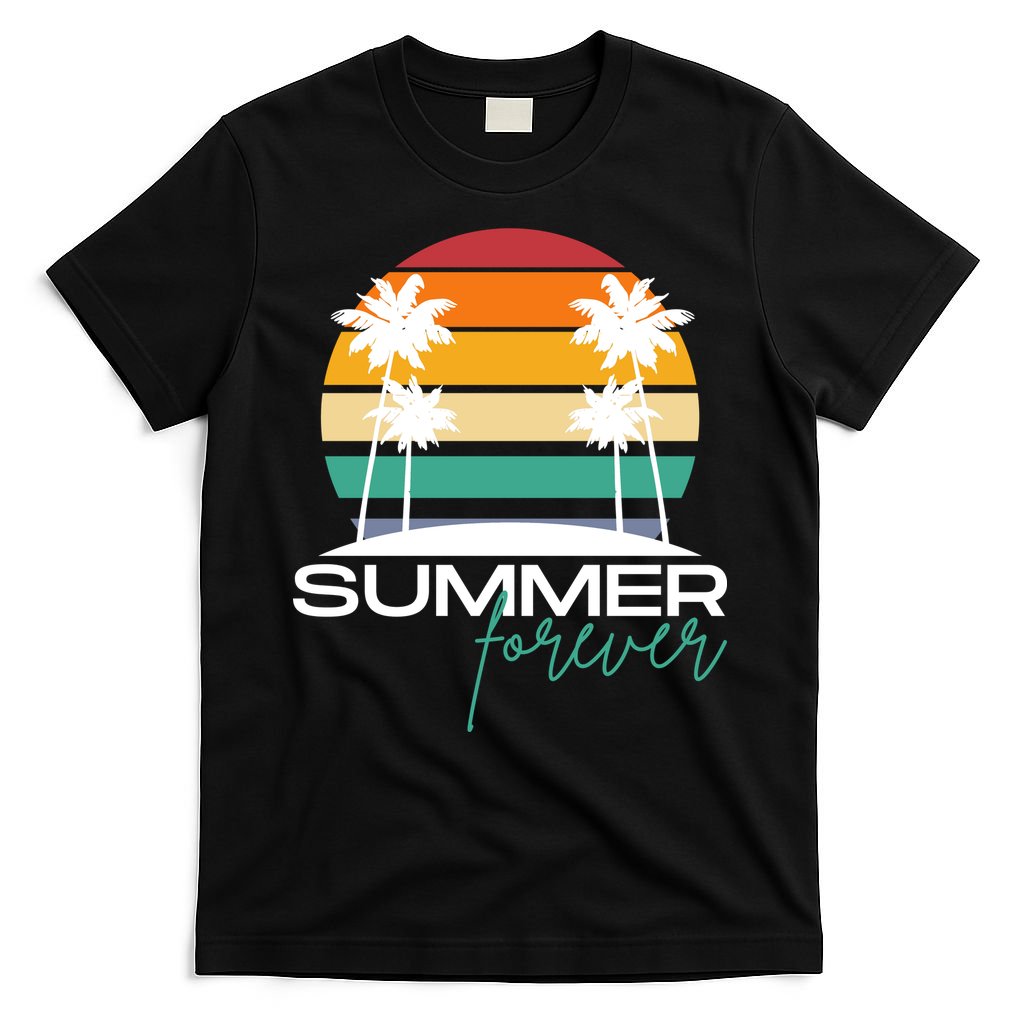 Summer Forever Retro Sunset Tropical T-Shirt