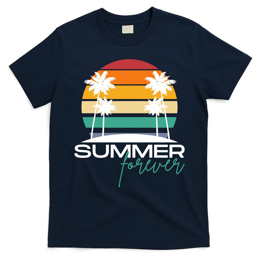Summer Forever Retro Sunset Tropical T-Shirt