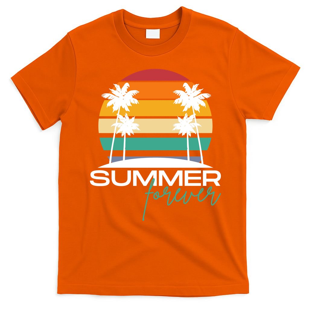 Summer Forever Retro Sunset Tropical T-Shirt