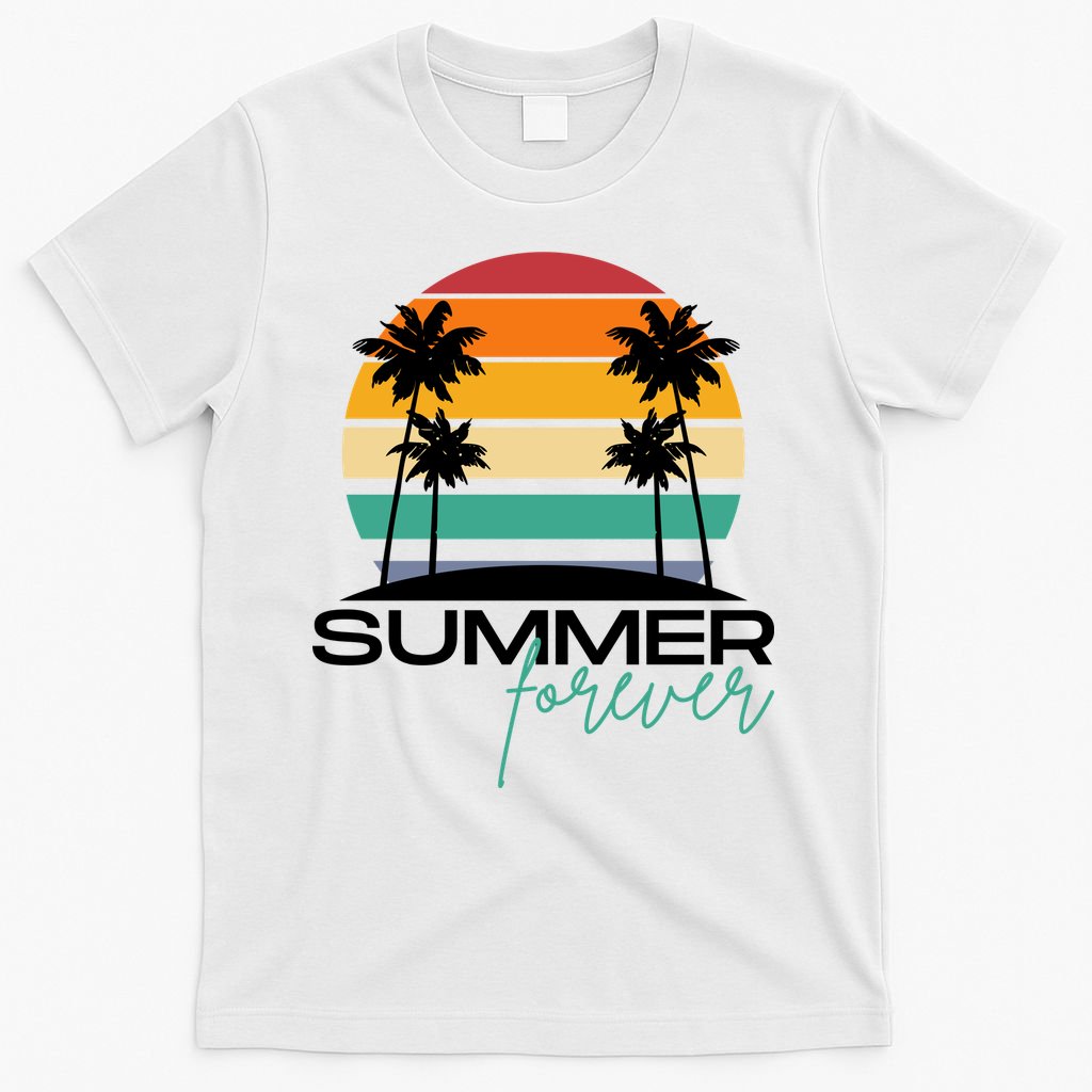 Summer Forever Retro Sunset Tropical T-Shirt