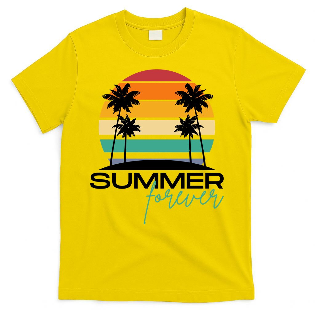 Summer Forever Retro Sunset Tropical T-Shirt
