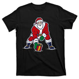 Santa Football Spike Present T-Shirt