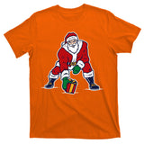 Santa Football Spike Present T-Shirt