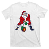 Santa Football Spike Present T-Shirt