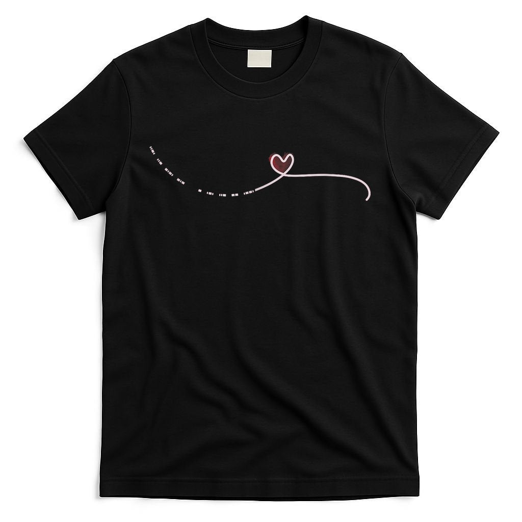 Subtle Fk Trump Morse Code Heart Antimaga Feminist Rights T-Shirt