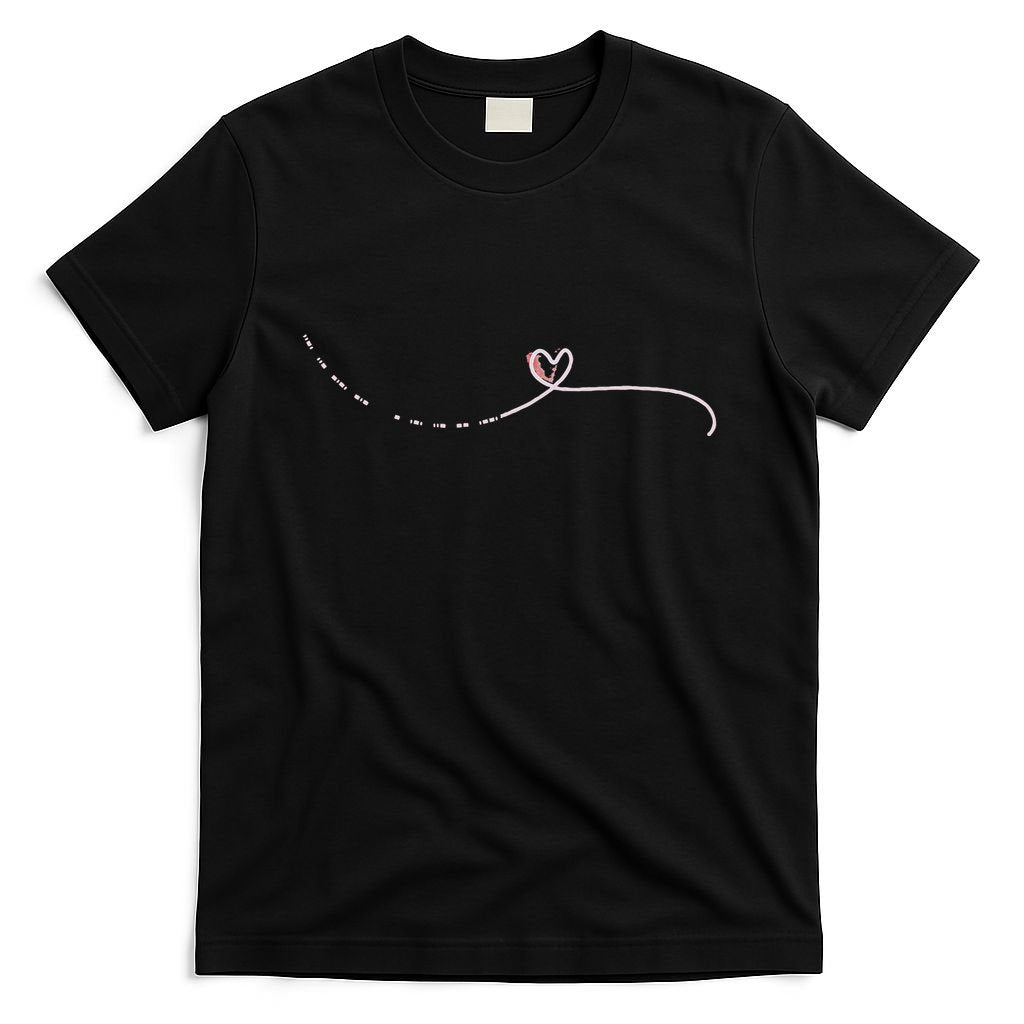 Subtle Fk Trump Morse Code Heart Antimaga Feminist Rights Gift T-Shirt