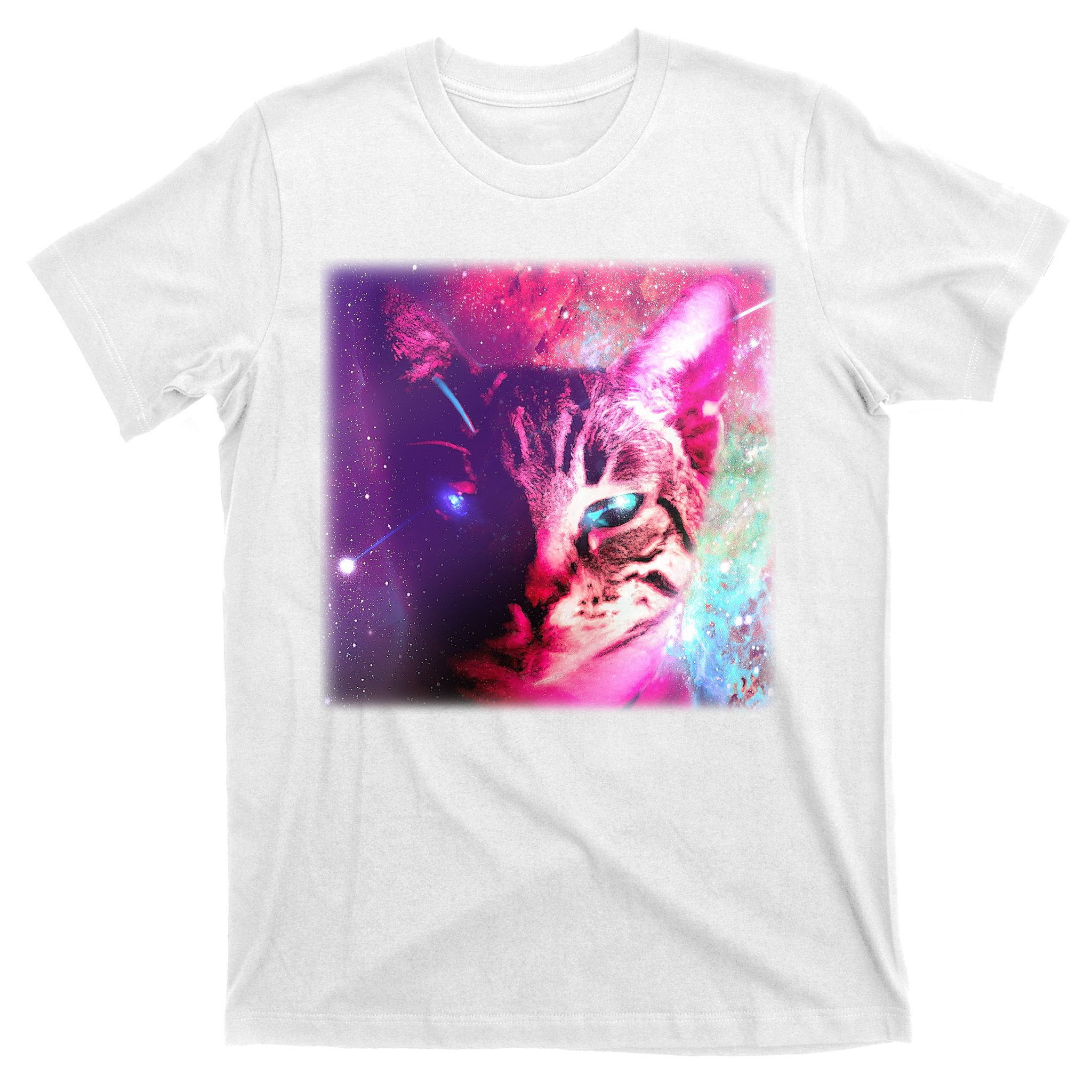 Spacy Galaxy Alien Cat T-Shirt