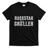 Summer Grilling Rockstar Griller Pit Dad Patio Meat Gangster T-Shirt