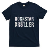 Summer Grilling Rockstar Griller Pit Dad Patio Meat Gangster T-Shirt