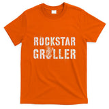 Summer Grilling Rockstar Griller Pit Dad Patio Meat Gangster T-Shirt