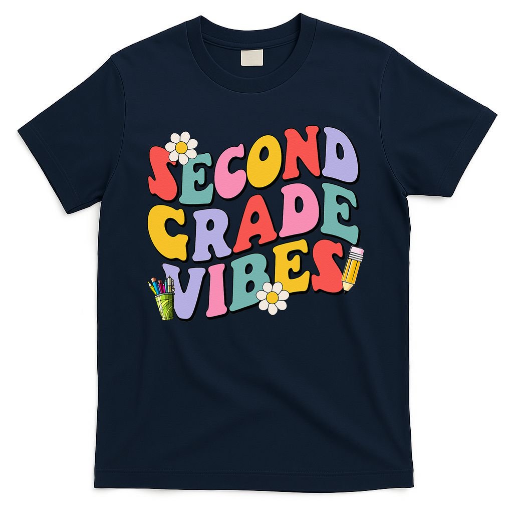 Second Grade Vibes Back To School 2nd Grade Team 1st Day T-Shirt