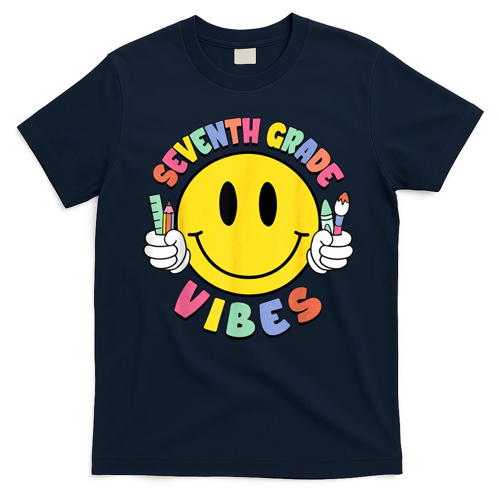 Seventh Grade Vibes Teachers 7th Grade Team Back To School T-Shirt