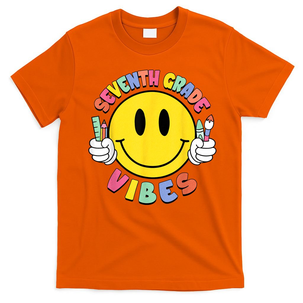 Seventh Grade Vibes Teachers 7th Grade Team Back To School T-Shirt
