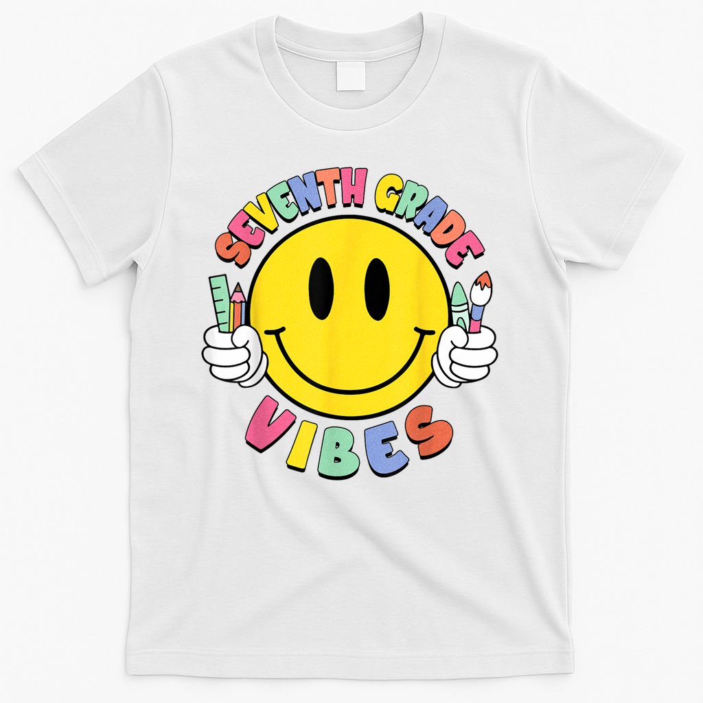 Seventh Grade Vibes Teachers 7th Grade Team Back To School T-Shirt
