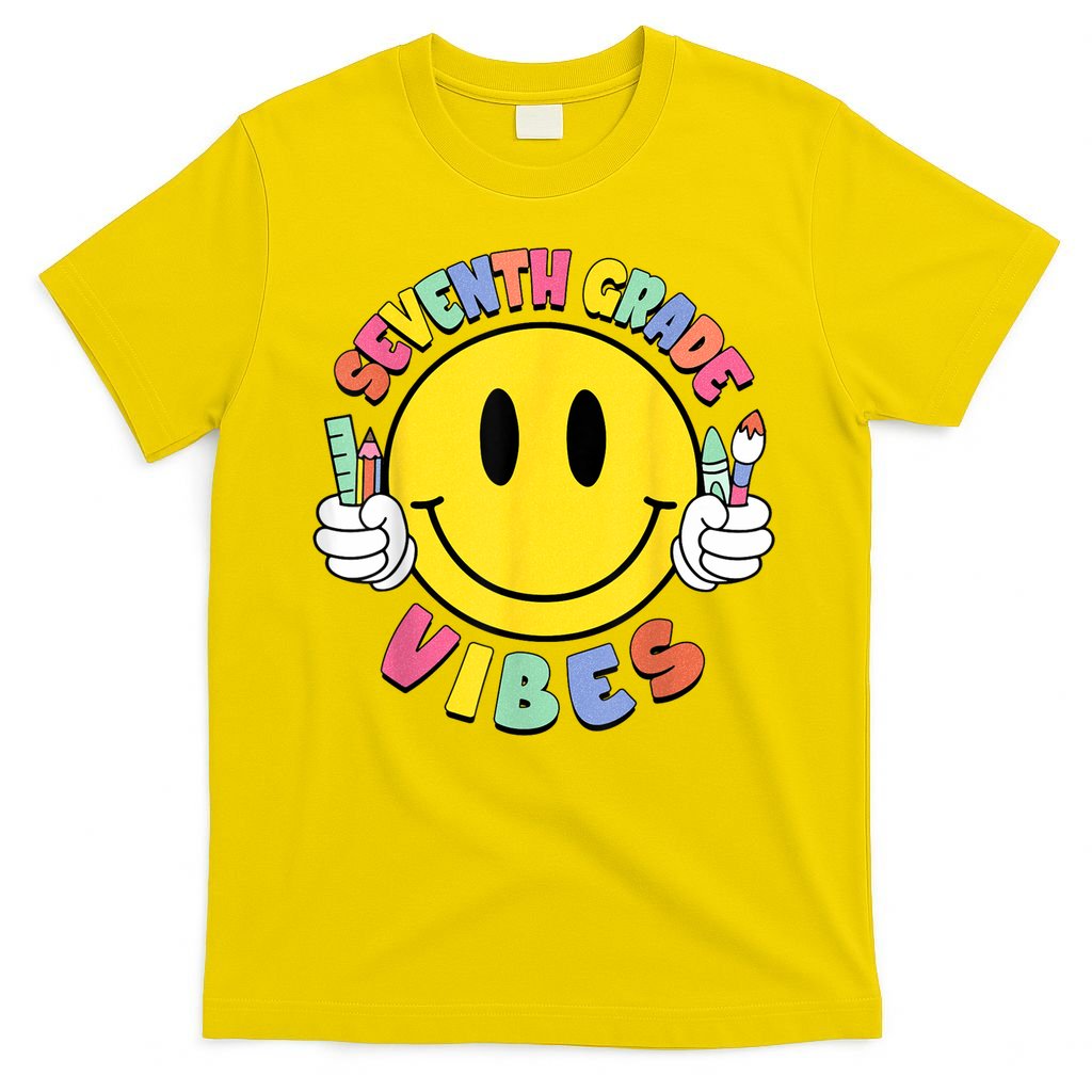 Seventh Grade Vibes Teachers 7th Grade Team Back To School T-Shirt