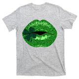 Shamrock Irish Clover Lips T-Shirt