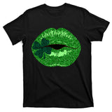Shamrock Irish Clover Lips T-Shirt