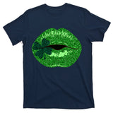 Shamrock Irish Clover Lips T-Shirt