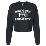 Show Me Your TD'S Kansas City Football Cropped Pullover Crew