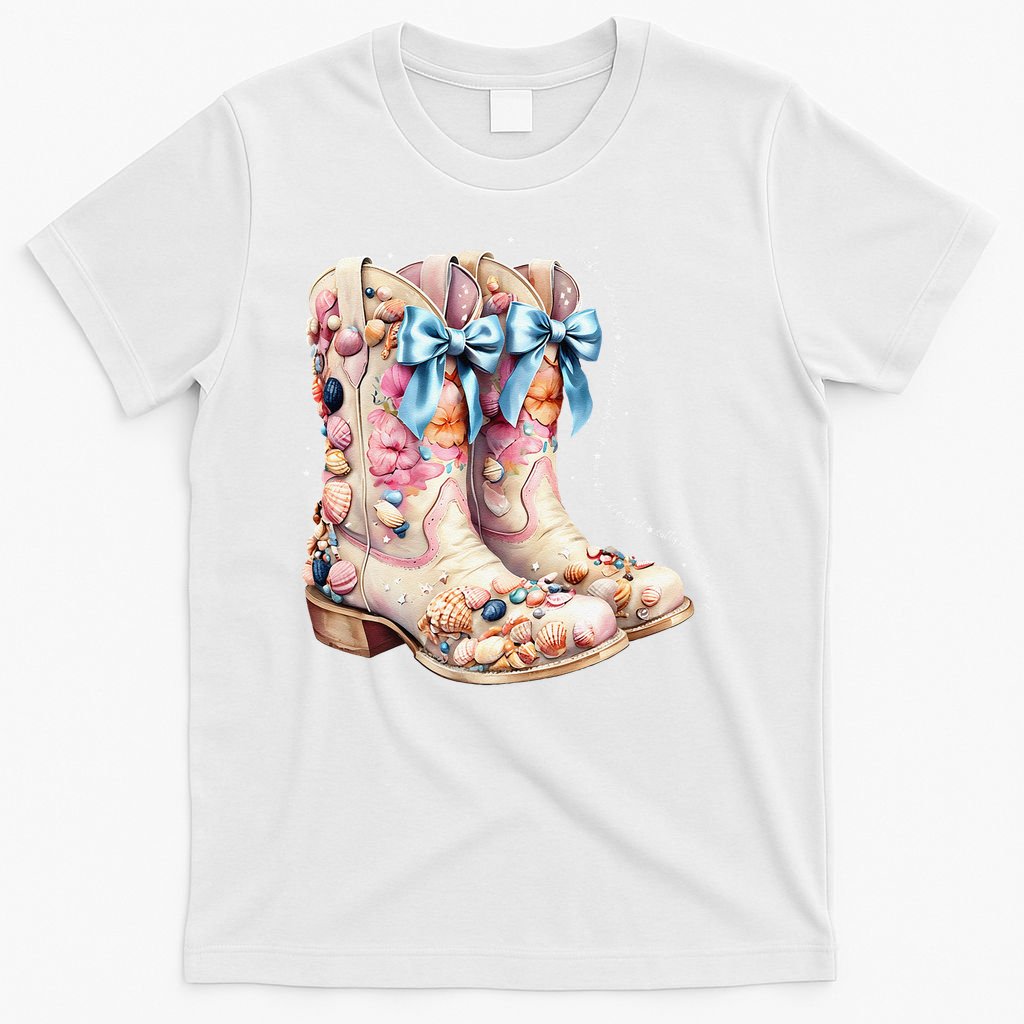 Slty Hair Sandy Boots Western Summer Cowgirl Western T-Shirt