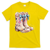Slty Hair Sandy Boots Western Summer Cowgirl Western T-Shirt