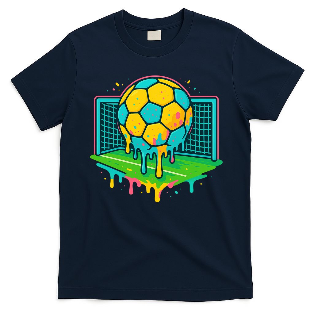 Soccer Ice Cream Drip T-Shirt